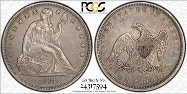 1861 $1 XF40
