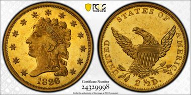 1836 $2.50 PR64CAM