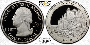 2012-S 25C Acadia NP PR70DCAM