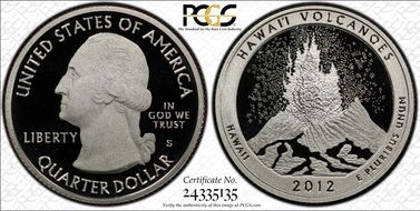 2012-S 25C Hawaii Volcanoes NP PR70DCAM