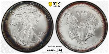 2001 $1 Silver Eagle MS69
