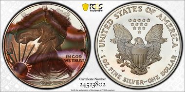 2005-W $1 Silver Eagle PR69DCAM