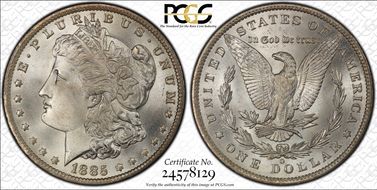 1885-O $1 MS67+