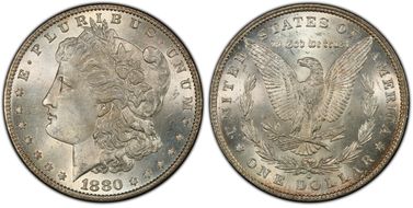 1880/79-O $1 VAM 4, Crossbar MS63