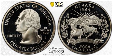 2006-S 25C Nevada Silver PR70DCAM
