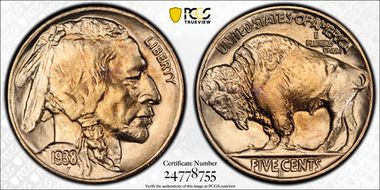 1938-D 5C Buffalo MS66+