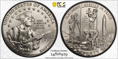 2011-D 50C United States Army MS69