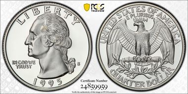 1995-S 25C Silver PR70DCAM