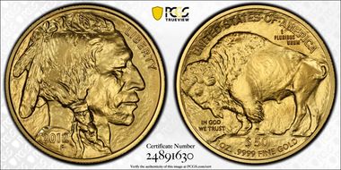 2012 $50 American Buffalo First Strike .9999 Fine Gold MS70