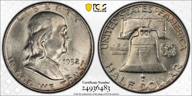 1952-D 50C FS-401 "Booger" Variety MS62