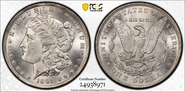 1891-CC $1 MS64+