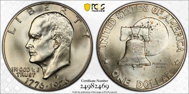 1976-S $1 Silver MS67