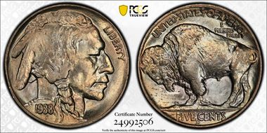 1938-D 5C Buffalo MS65