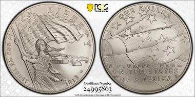 2012-P $1 Star-Spangled Banner First Strike MS70