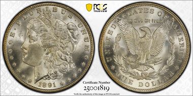 1891 $1 MS65