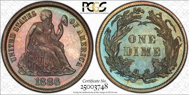 1886 10C PR66