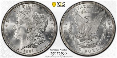 1891 $1 MS64