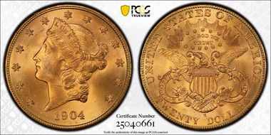 1904-S $20 MS66