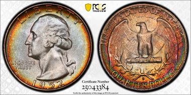 1952-S 25C MS68