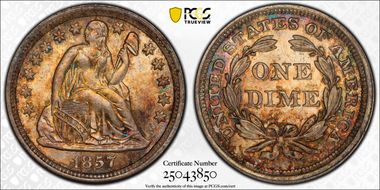 1857 10C MS66+