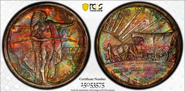 1937-D 50C Oregon MS68