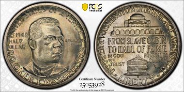 1948-D 50C Booker T. Washington MS67