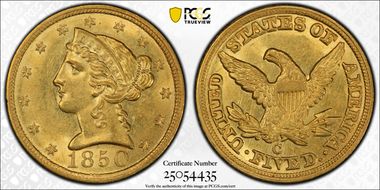 1850-C $5 MS63