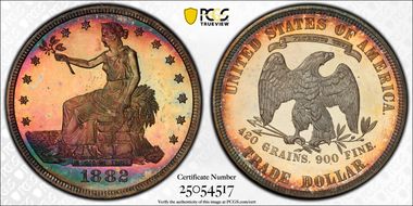 1882 T$1 Trade PR67+ CAM