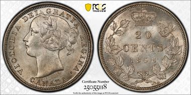 1858 20C Coinage ↑↓ MS64