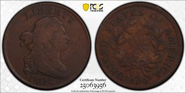 1802/0 1/2C C-2 Reverse of 1802 VF25BN