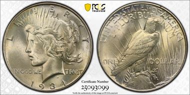 1934 $1 MS66