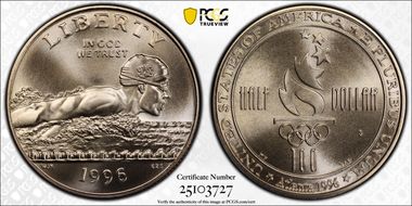 1996-S 50C Swimming MS70