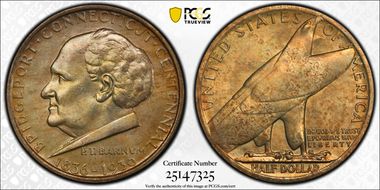 1936 50C Bridgeport MS66