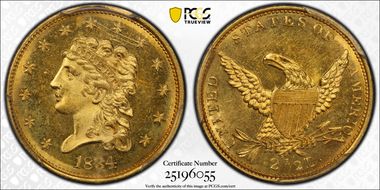 1834 $2.50 Classic MS64