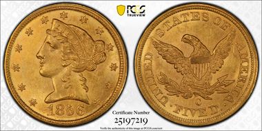 1856-C $5 MS63