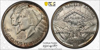 1939-D 50C Arkansas MS67