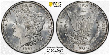 1891 $1 MS65