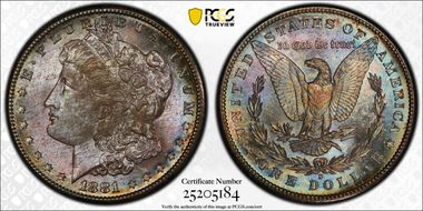 1881-S $1 MS67