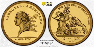 (1776) Medal Libertas Am. Gold 2014 1 oz. Restrike PR70DCAM
