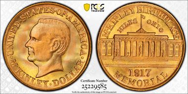 1917 G$1 McKinley MS68