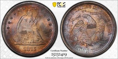 1875-S 25C MS66