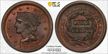 1850 1C MS66BN
