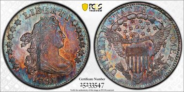 1798 10C Large 8 MS64+