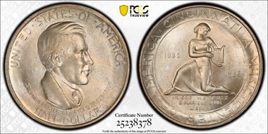 1936 50C Cincinnati MS66