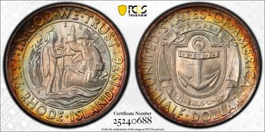 1936-D 50C Rhode Island MS67+