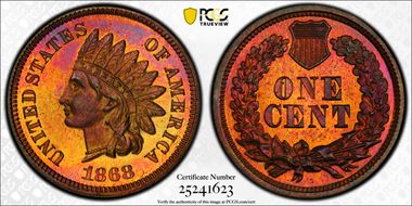 1868 1C PR65RB
