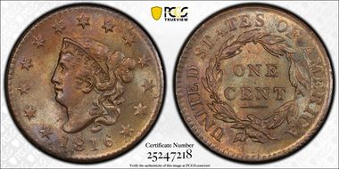 1816 1C Newcomb 5 MS63BN