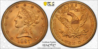 1897 $10 MS66