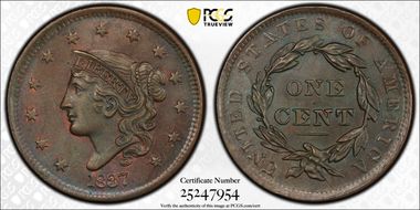 1837 1C N-11 MS65BN