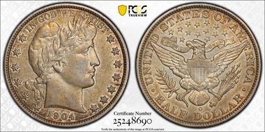 1904-O 50C AU55